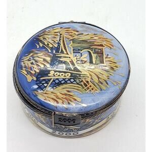 La Gloriette Y2K Limoges Millennium Eiffel Tower Arc de Triomphe Trinket Box